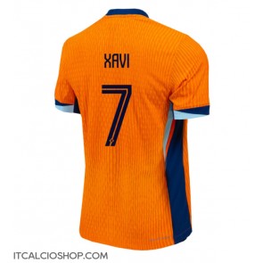 Olanda Xavi Simons #7 Prima Maglia Europei 2024 Manica Corta